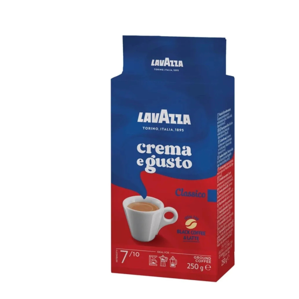 КАФЕ МЕЛЕНО LAVAZZA CREMA E GUSTO CLASSICO 250GR BOX20