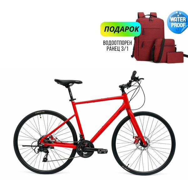 ВЕЛОСИПЕД MAX CITY HIBRYD RED LAVA NAKED 12.0 28" СО РАНЕЦ